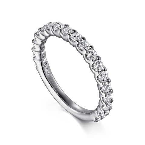 Gabriel & Co. 14k White Gold Diamond Wedding Band - .72cttw