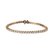 14k Yellow Gold Diamond Tennis Bracelet - 4.00cttw