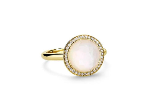 Ippolita Small Ring in 18K Gold with Diamonds