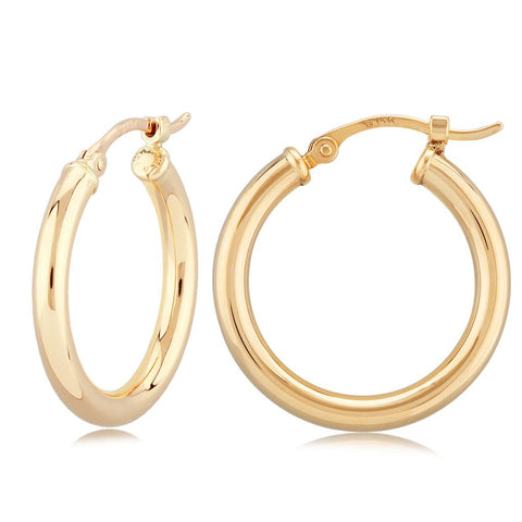 Yellow Gold 2.5x20mm Hoops