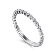 Gabriel & Co. 14K White Gold Single Prong Diamond Anniversary Band - 0.35 cttw