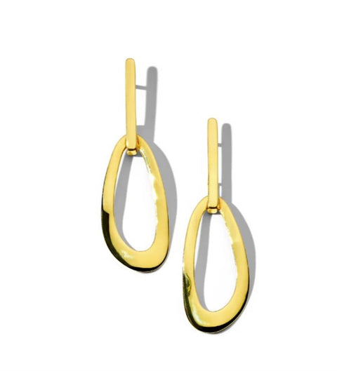 Ippolita Classico Mix Texture Open Disc Post Earring - 18k Yellow Gold