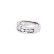 14k White Gold Channel Set Diamond band - .98cttw