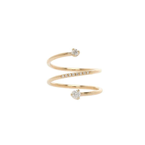 Zoe Chicco 14k Yellow Gold Diamond Wrap-Around Ring - .19cttw