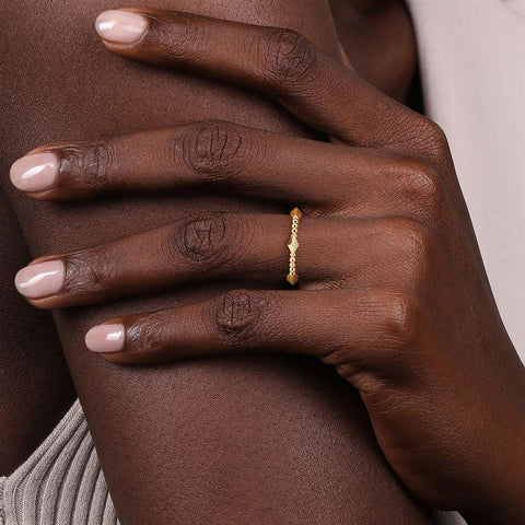 Gabriel & Co. 14K Yellow Gold Bujukan Pyramid Classic Ring