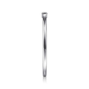 Gabriel & Co. 14k White Gold Bar Set Baguette Diamond Ring