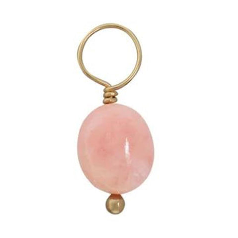 Heather B. Moore Pink Opal Unfaceted Oval Gemstone