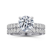 Gabriel & Co. 14k White Gold Diamond Engagement Ring Mounting - .48cttw