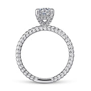 Gabriel & Co Bobbi - 14K White Gold Round Diamond Engagement Ring