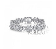 Platinum Diamond Blossom Bracelet - 19.15cttw