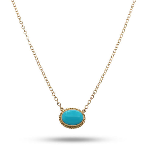 Twisted Rope Turquoise Necklace