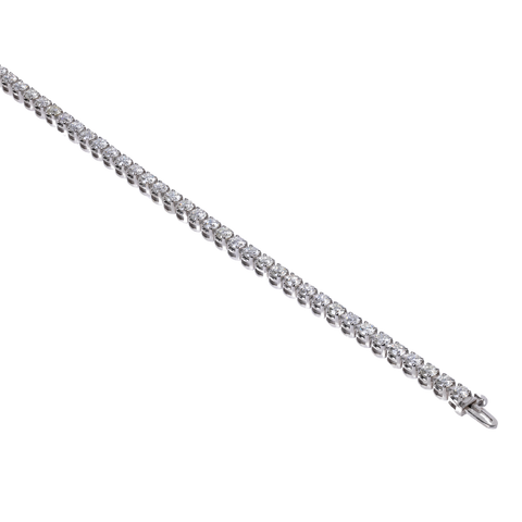14k White Gold Diamond Tennis Bracelet - 8.26cttw