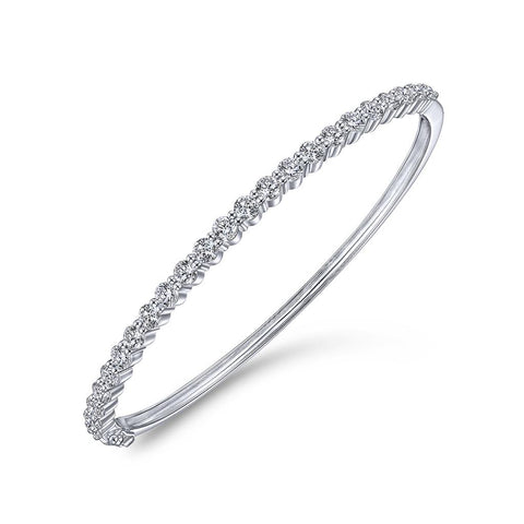 Gabriel & Co. 14k White Gold Diamond Bangle Bracelet