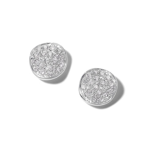 Ippolita 925 Stardust Mini Flower Disc Stud Earrings With Diamonds