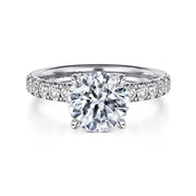 Gabriel & Co. 14k White Gold Diamond Engagement Ring Mounting - .48cttw