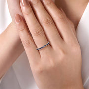 Gabriel & Co. 14k White Gold Blue Sapphire Stackable Ring