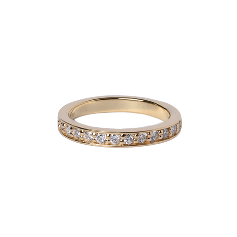 18k Yellow Gold Channel/Prong Set Diamond Wedding Band - .40cttw