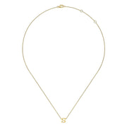 Gabriel & Co 14K Yellow Gold "S" Initial Necklace