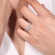 Gabriel & Co Alinna - 14K White Gold Round Diamond Engagement Ring