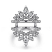 Gabriel & Co. 14K White Gold Bursting Chevron Diamond Ring Enhancer
