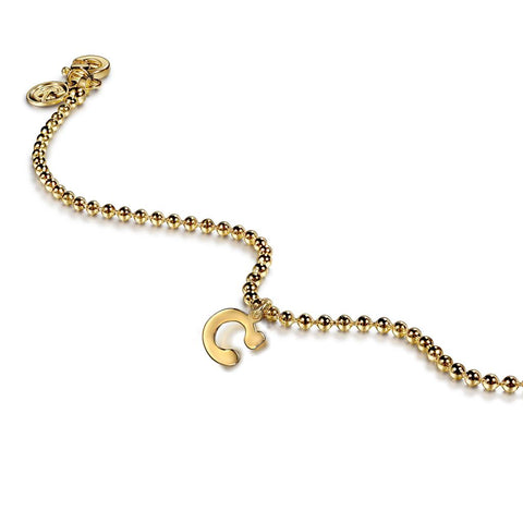 Gabriel & Co. 14k Yellow Gold Bujukan C Initial Bracelet