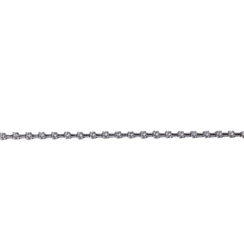 14k White Gold Spaced Diamond Tennis Bracelet - 2.03cttw