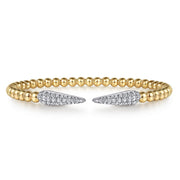 Gabriel & Co. 14k Yellow Gold Bujukan Diamond Split Bangle Bracelet - .75cttw