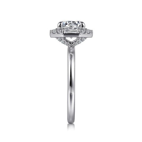 Gabriel & Co Cassi - 14K White Gold Round Diamond Engagement Ring