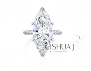 Platinum 8.03ct Marquise Diamond Ring - 9.08cttw