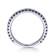 Gabriel & Co. 14k White Gold Blue Sapphire Stackable Ring