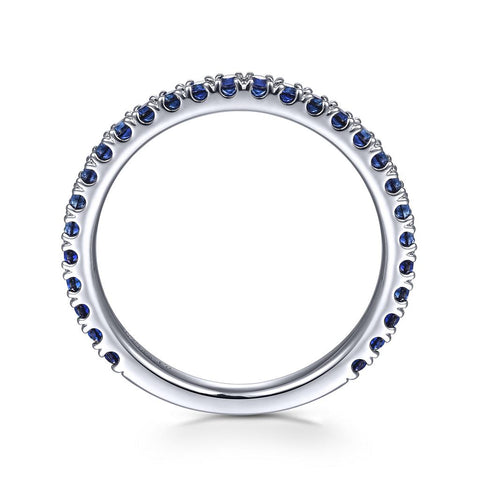 Gabriel & Co. 14k White Gold Blue Sapphire Stackable Ring
