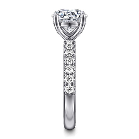 Gabriel & Co. 14k White Gold Diamond Engagement Ring Mounting - .48cttw