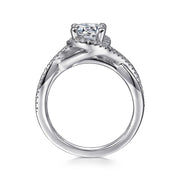 Gabriel & Co Courtney - 14K White Gold Round Halo Diamond Engagement Ring
