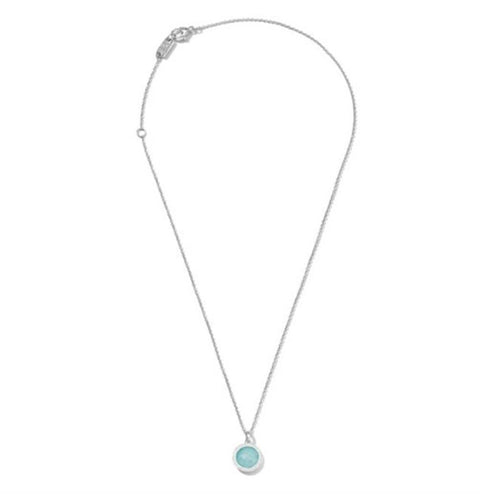 Ippolita Lollipop Turquoise & Diamond Halo Mini Pendant Necklace