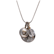 14k Yellow Gold & Sterling Silver Charm Necklace