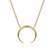 Gabriel & Co 14K Yellow Gold Crescent Moon Pendant Necklace