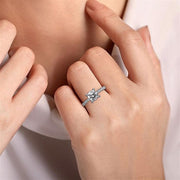 Gabriel & Co. Abbie - 14K White Gold Round Diamond Engagement Ring