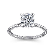 Gabriel & Co Bobbi - 14K White Gold Round Diamond Engagement Ring