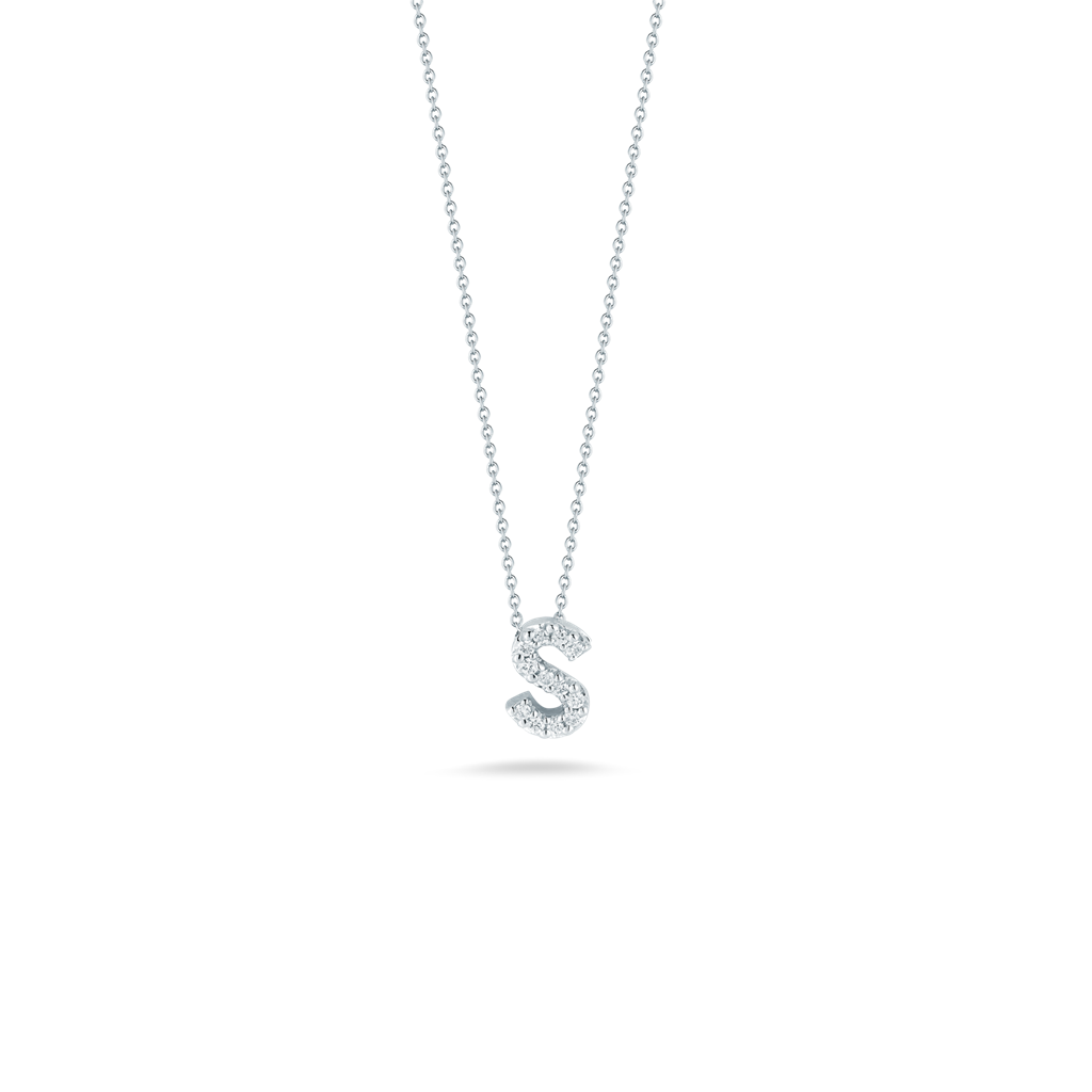 Roberto Coin 18K Tiny Treasures Diamond Love Letter Necklace