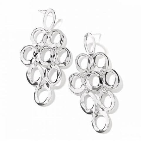 Ippolita Open Oval Cascade Earrings in Sterling Silver