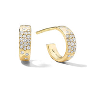 Ippolita 18k Yellow Gold Diamond Stardust Huggie Hoop Earrings
