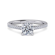 Gabriel & Co Aline - 14K White Gold Round Diamond Engagement Ring