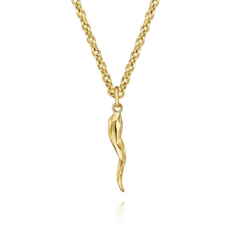 Gabriel & Co 14k Yellow Gold Italian Horn Pendant