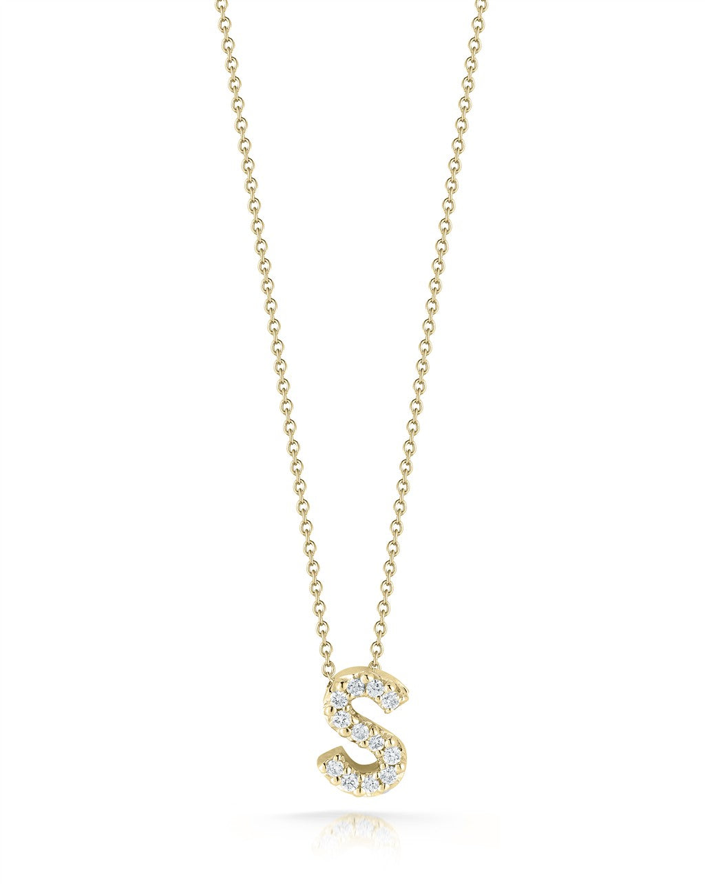 Roberto Coin 18K Tiny Treasures Diamond Love Letter Necklace
