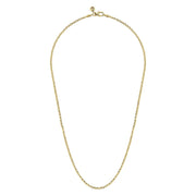 Gabriel & Co. 14K Yellow Gold Mens Link Chain Necklace