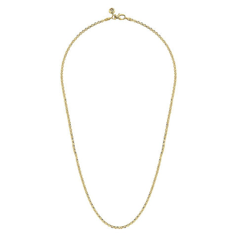 Gabriel & Co. 14K Yellow Gold Mens Link Chain Necklace
