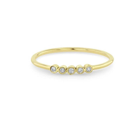 Zoe Chicco 14k Yellow Gold Bezel Set Diamond Ring .05cttw