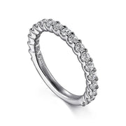 Gabriel & Co. 14k White Gold Diamond Wedding Band - .72cttw