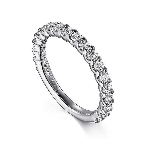 Gabriel & Co. 14k White Gold Diamond Wedding Band - .72cttw