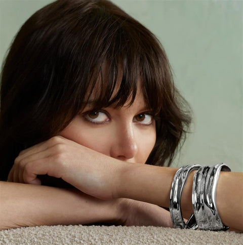 Ippolita Classico Crush Wide Hinged Bangle - 925 Silver
